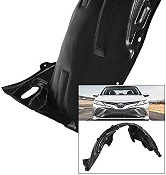 Front fender liner with vehicle application and inner wheel-arch liner