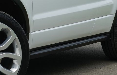 Body-side cladding along a vehicle rocker and door line