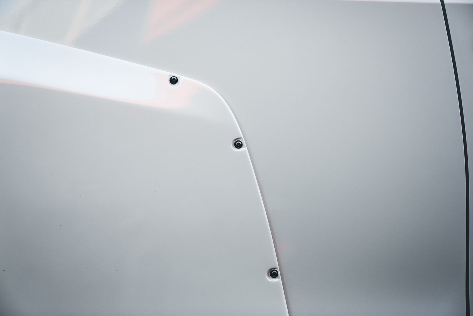 Painted high-gloss plastic exterior panel