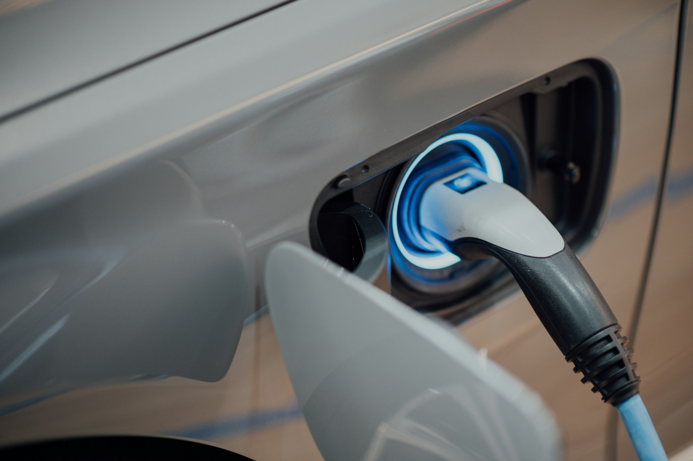 Charge port on a battery-powered vehicle